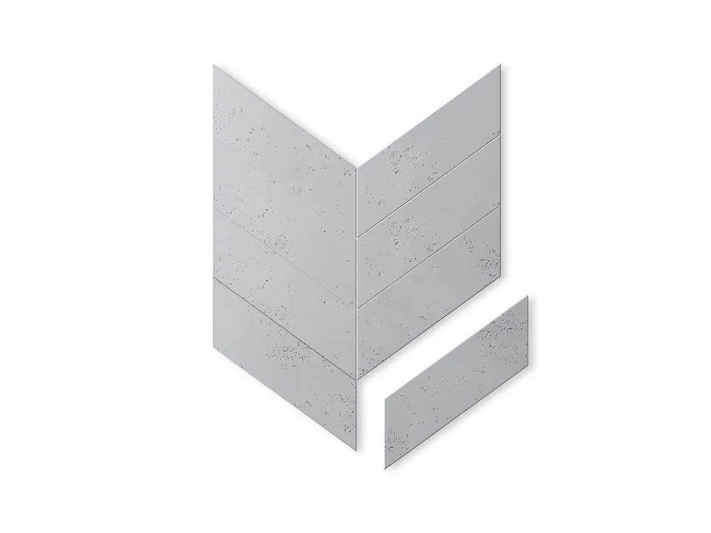 Panel elewacyjny 3D - Beton architektoniczny Jodełka Jasny Szary PB35-S50 Ostatnia szansa