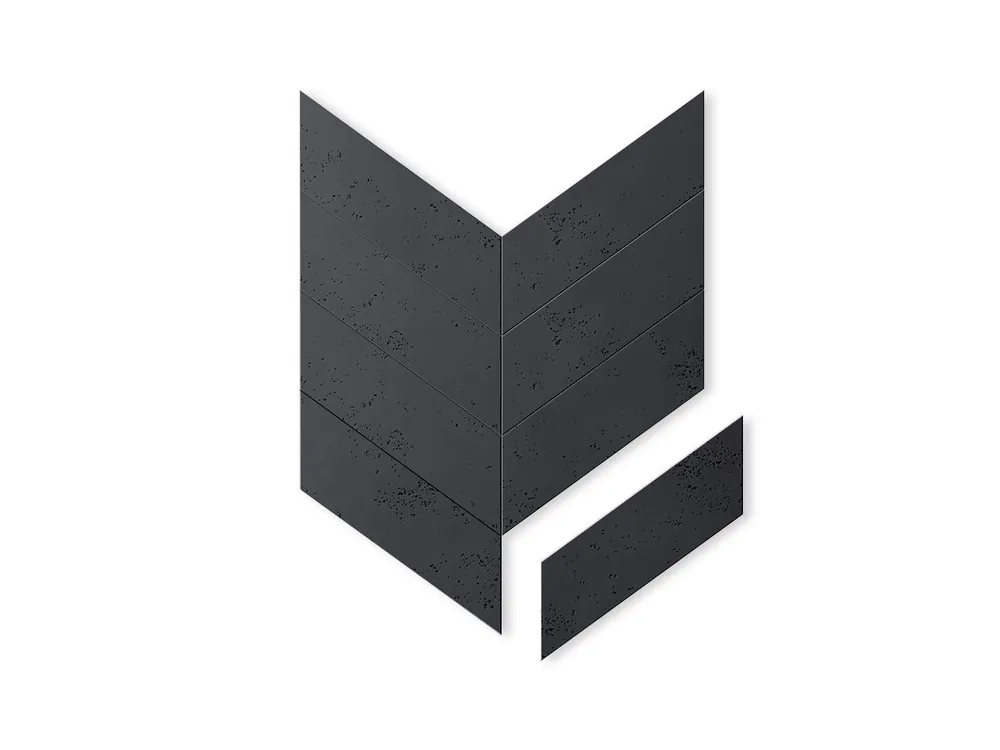 Hit sprzedaży Panel 3D betonowy na elewację Jodełka Antracytowy PB35-B8