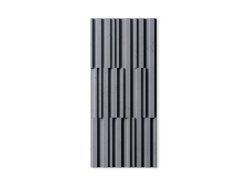 Taniej Betonowy architektoniczny Lamel elewacyjny 3D Popielaty Szary PB42-S96