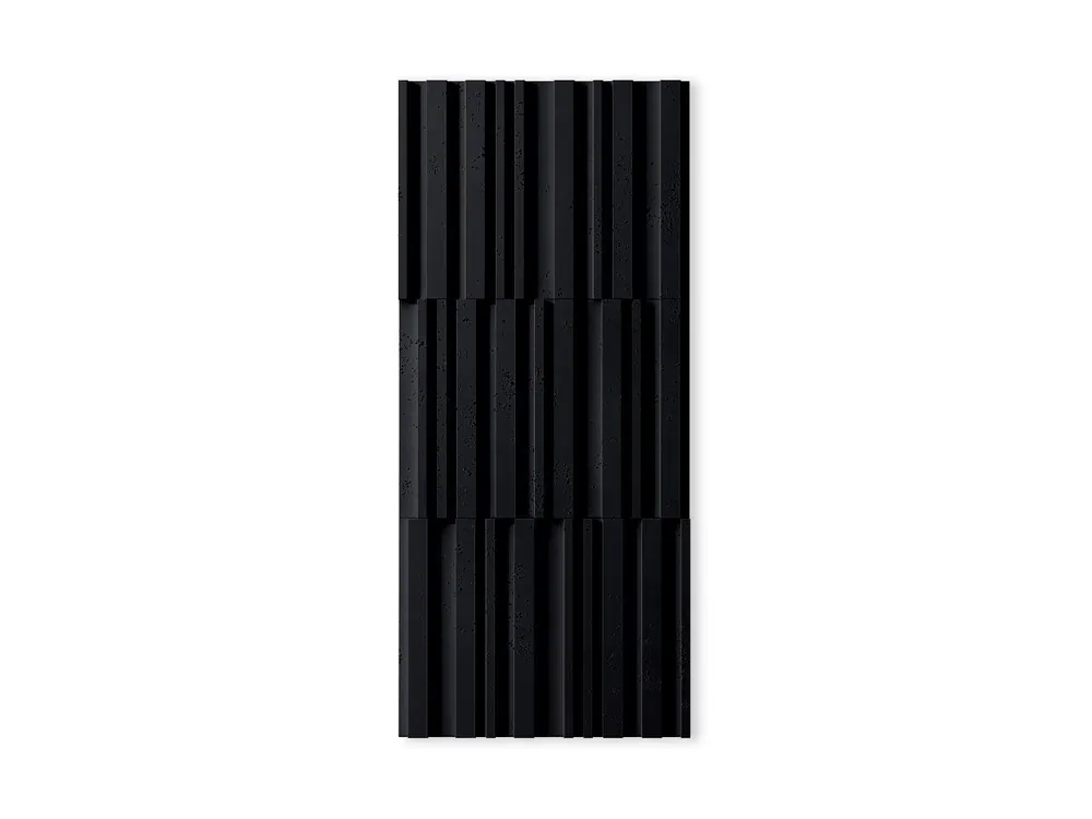 Okazja Elewacyjny Lamel 3D z betonu Czarny PB42-B15
