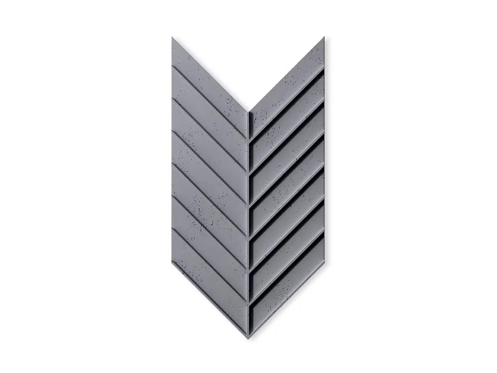 Beton architektoniczny Panel elewacyjny 3D Jodełka Popielaty Szary PB45-S96 Nowość