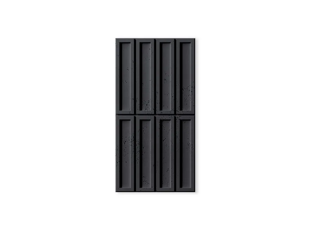 Beton na elewację - Panel 3D Cegiełka Antracytowy PB51-B8 Popularny
