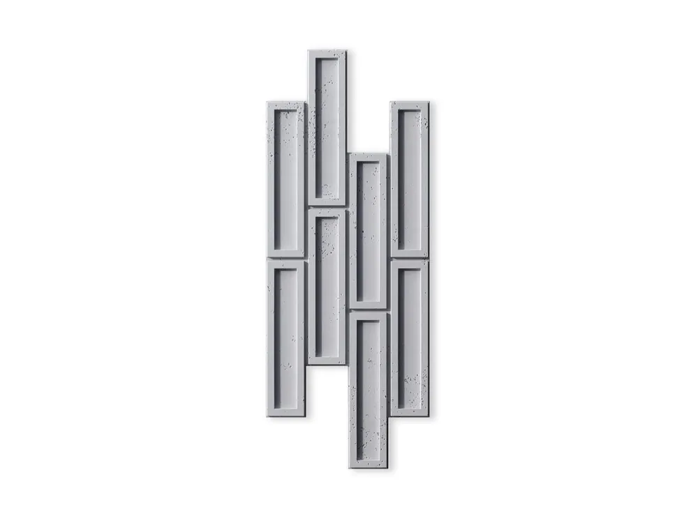 Nowy Panel elewacyjny betonowy 3D Cegiełka Jasny Szary PB52-S50