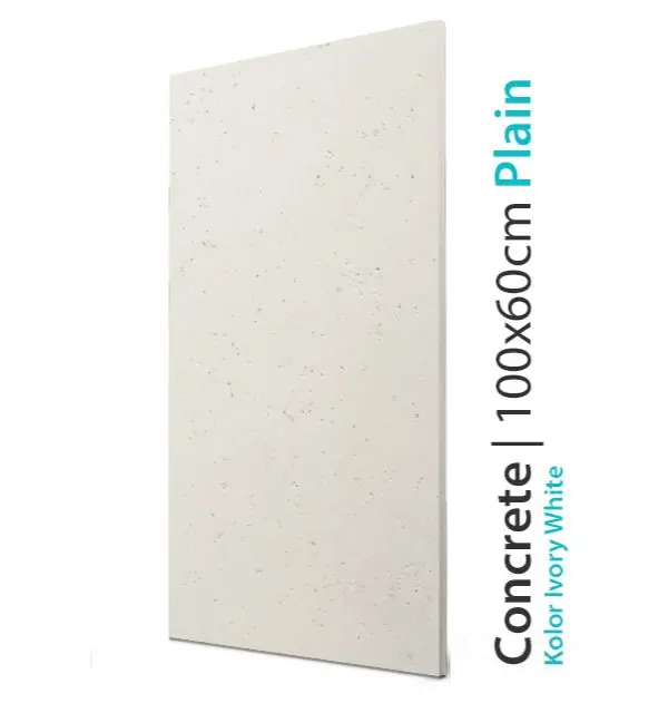 Nowy Płyta betonowa dekoracyjna Concrete Plain Ivory White 60x100