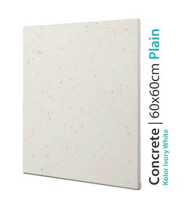Płyta betonowa ozdobna Concrete Plain Ivory White 60x60 Szybka wysyłka