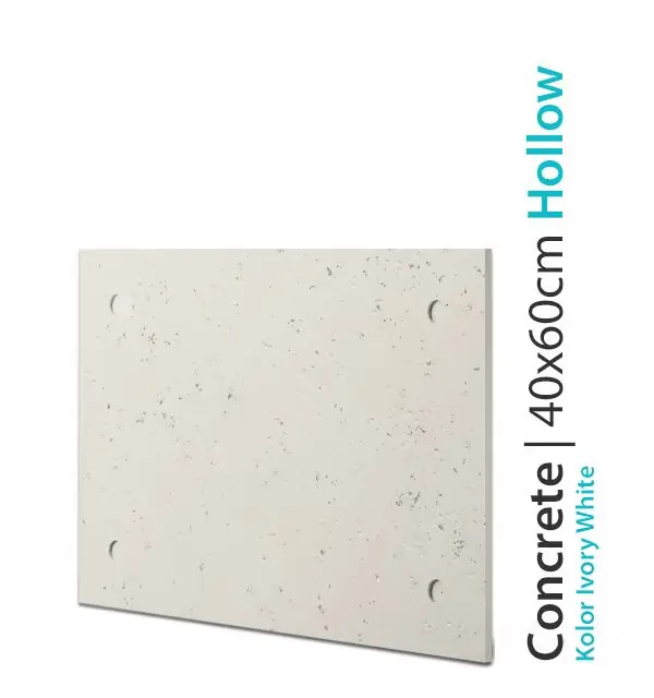 Płyta betonowa dekoracyjna Concrete Hollow Ivory White 40x60 Oferta limitowana