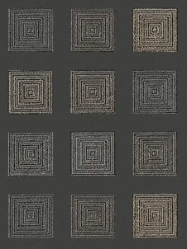 Tapeta Ethnic Origin AS Creation 37172-4 Metaliczne kwadraty na brązowym tle Hit sprzedaży