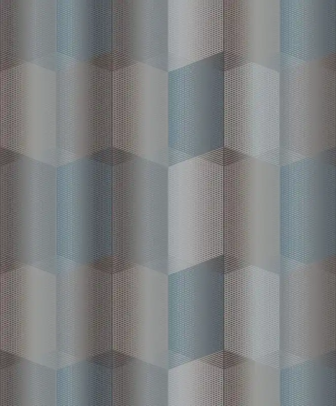 Nowość Tapeta Grandeco A37201 Geometryczna brązowa turkusowa szara z efektem 3D