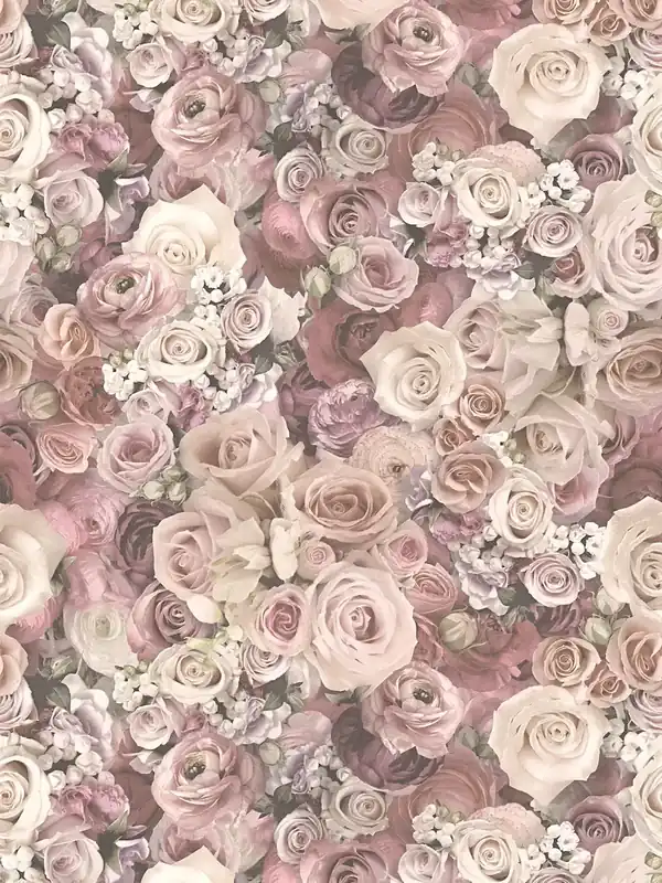 Tapeta URBAN FLOWERS 32722-2 motyw róż w odcieniach różu 3D - krem Ekspresowa dostawa