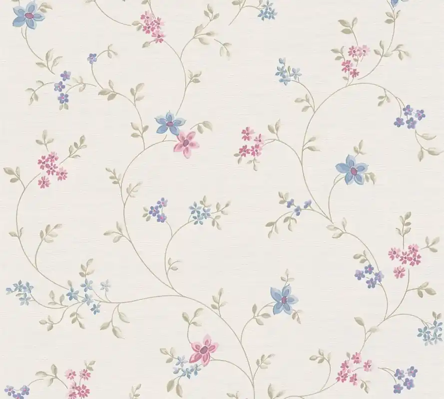 Darmowa dostawa Tapeta 39071-1 Maison Charme AS Creation Tapeta flizelinowa wzór kwiatowy w stylu wiejskim - krem, zieleń, róż