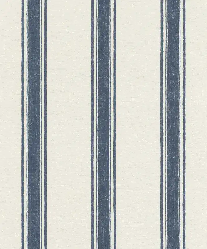 Tapeta 555646 Rasch Lirico w pasy granatowo białe Ekspresowa dostawa
