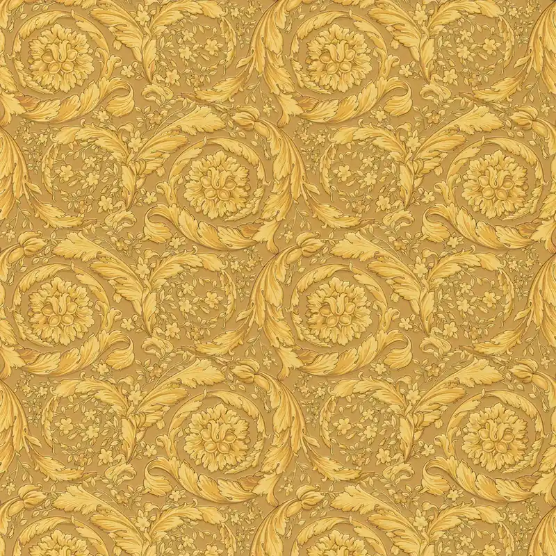 Dostępne od ręki Tapeta 93583-3 Versace 4 AS Creation ornament z ozdobnymi kwiatami - złota