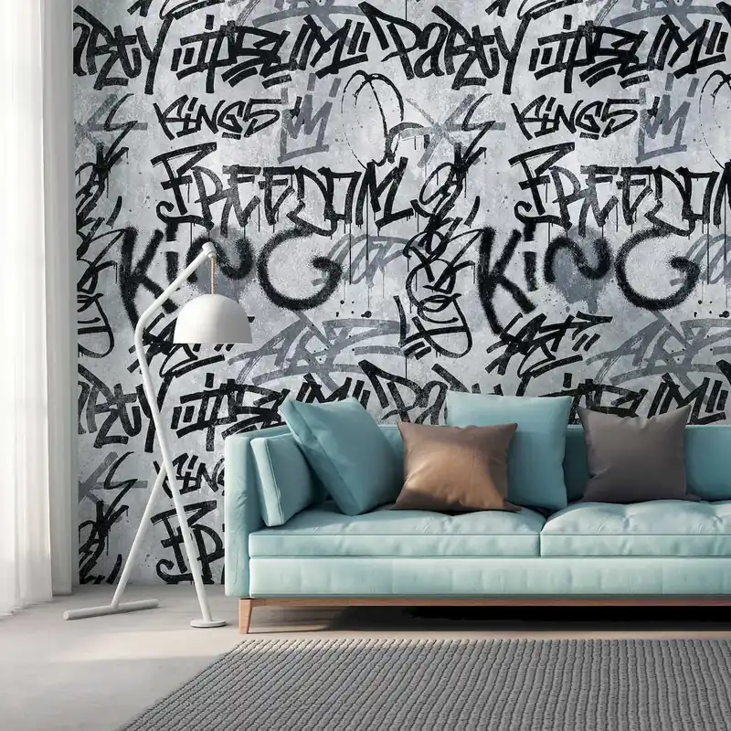 Bestseller Tapeta mural panel 38251-1 The Wall AS Creation tapeta z motywem graffiti i betonu, szara i miejska