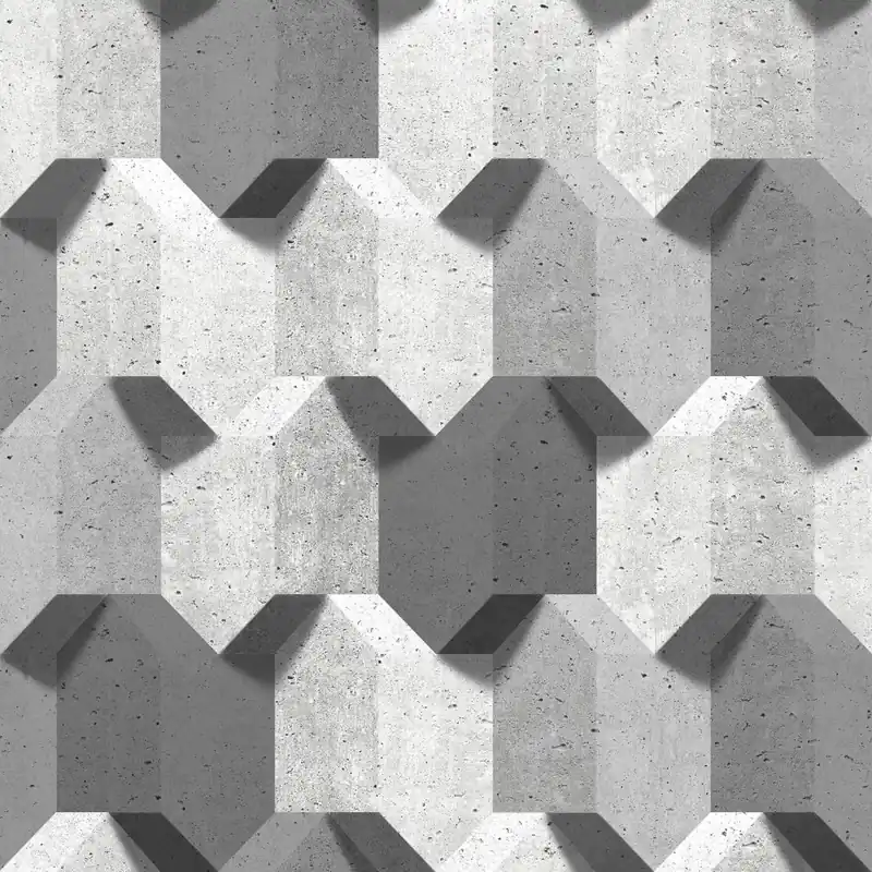 Super okazja Tapeta Ugepa 3D L77909 Geometryczny wzór imitujący beton - szary, grafitowy