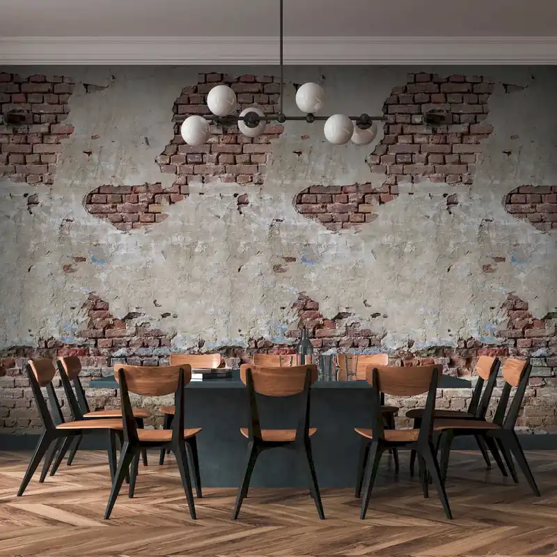 Oferta czasowa Tapeta mural panel 39235-1 The Wall II AS Creation tapeta na ścianę z cegły w stylu używanym – beż, brąz, krem