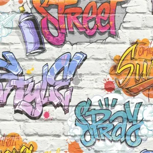 Cena promocyjna TAPETA UGEPA kolorowe graffiti