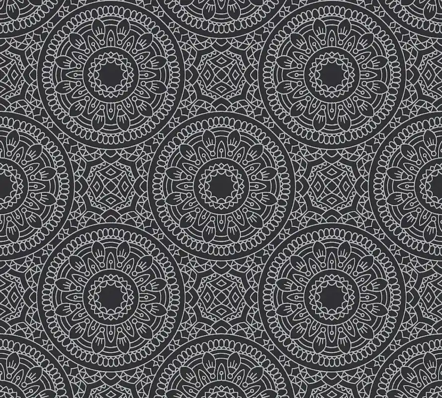 Nowość Tapeta 38968-1 Premium Wall 2 AS Creation srebrno czarna mandala