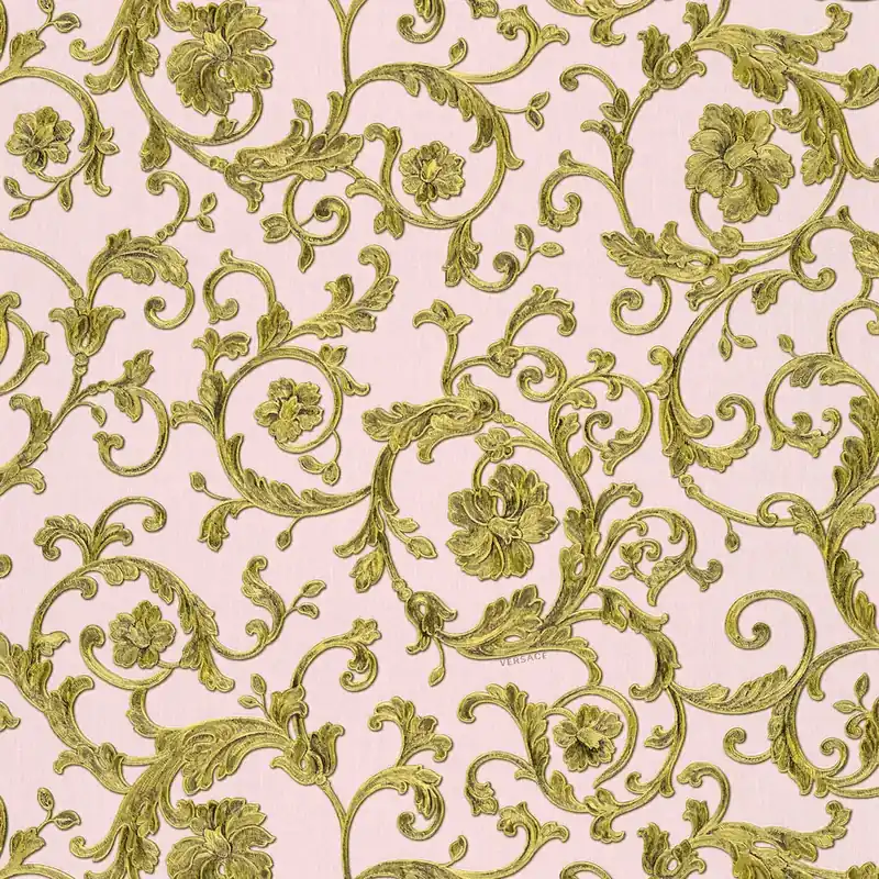 Tapeta 34326-4 Versace 3 AS Creation antyczne złote ornamenty kwiatowe – róż Wybór klientów