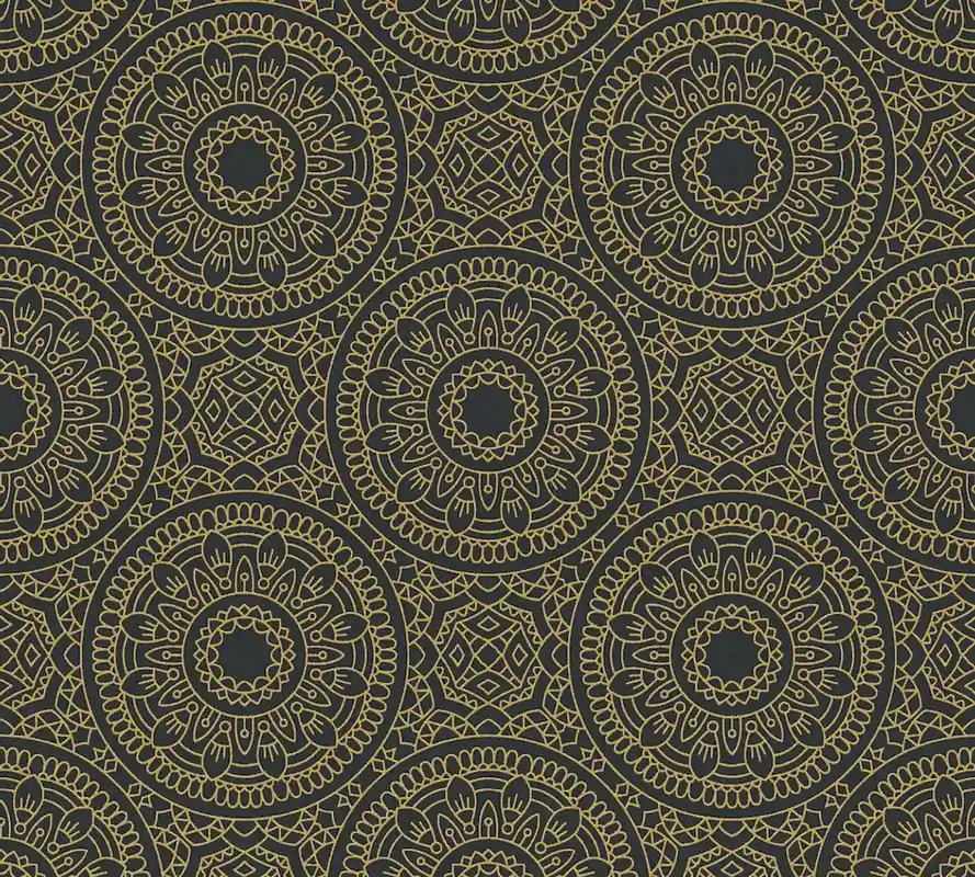 Tapeta 38968-2 Premium Wall 2 AS Creation złoto czarna mandala Obniżka ceny