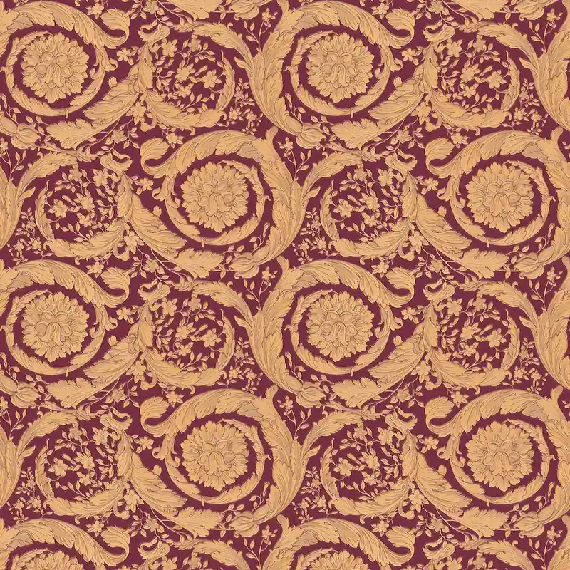 Tapeta 36692-7 Versace 4 AS Creation ornament kwiatowy - czerwień, złoto, brąz Darmowa dostawa