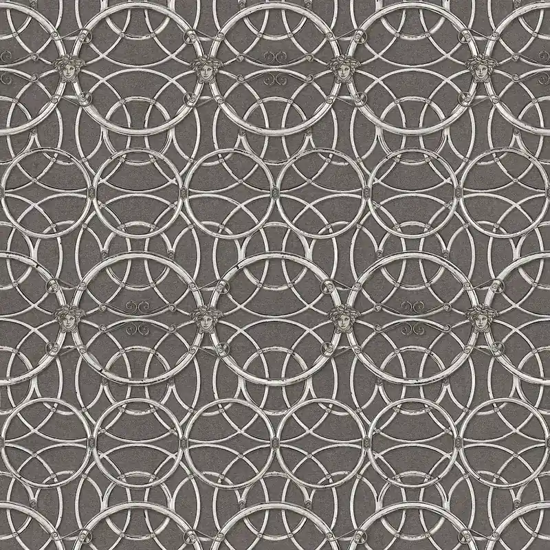 Dodaj do koszyka Tapeta 37049-5 Versace 4 AS Creation wzór z motywem koła i meduzy z metalicznym efektem– srebrna, szara