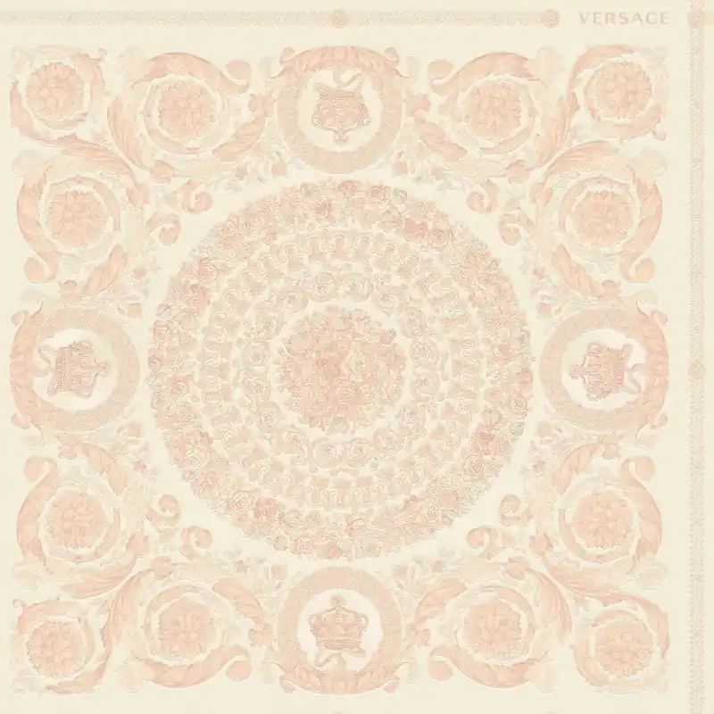 Sprawdź teraz Tapeta 37055-6 Versace 4 AS Creation kwiatowy ornament motyw koron i róż – róż, biel