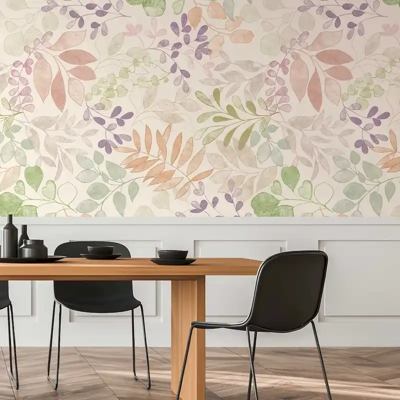 Obniżka ceny Tapeta mural 39693-1 A.S. Creation Aquarell Dreams tapeta z motywem xxl kwiatowym w stylu akwarelowym – kremowy, zielony, fioletowy