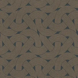Hit cenowy Tapeta 39175-1 Architects Paper Arcade tapeta flizelinowa z wzorem linii w stylu art deco – czerń, złoto