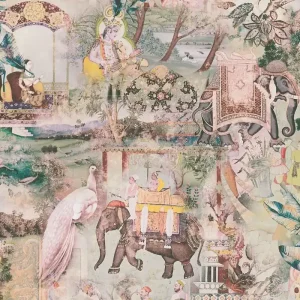 Bezpieczna płatność Tapeta 38173-2 Dream Flowery AS Creation Tapeta motyw Indyjski - kolorowa, zielona