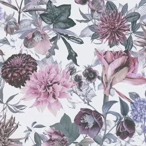 Wysoka jakość Tapeta 38175-2 Dream Flowery AS Creation Kwiatowa tapeta z motywem liści - różowy, szary