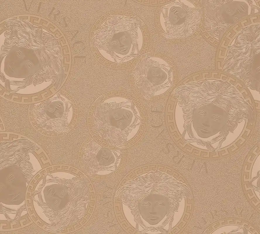 Nowy Tapeta 38461-2 Versace 5 AS Creation Tapeta VERSACE metaliczna z motywem Meduzy