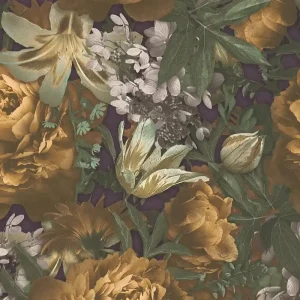 Bezpieczna płatność Tapeta 38509-2 PintWalls AS Creation tapeta kwiatowa róże i tulipany – żółty, brązowy, zielony