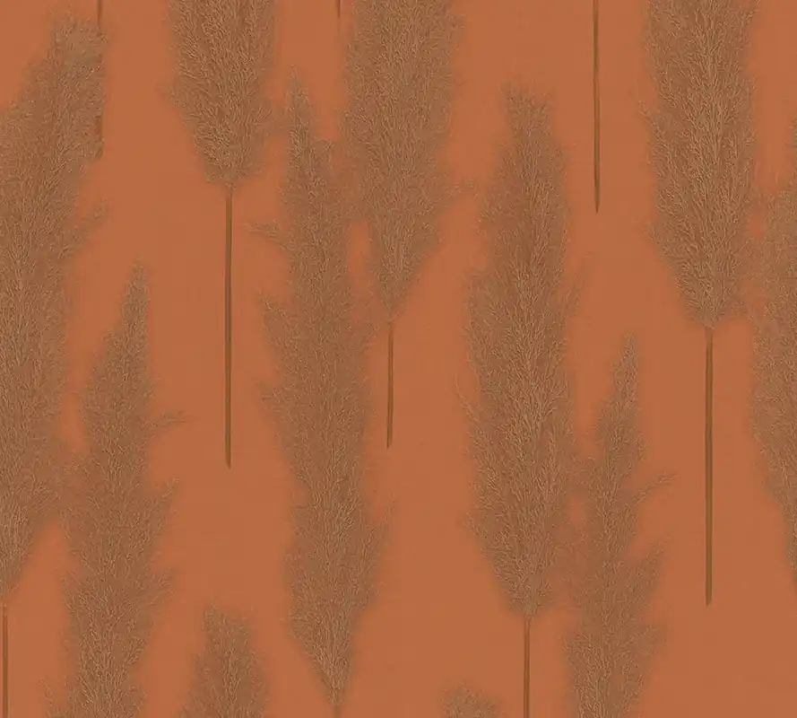 Tapeta 38631-5 #Hygge AS Creation Tapeta z motywem trawy pampasowej - brązowa, metaliczna Kup online