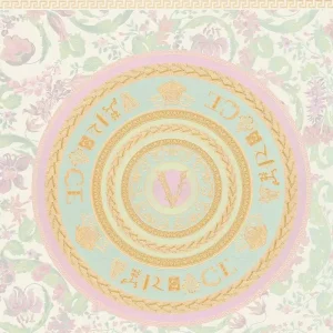 Dostępne od ręki Tapeta 38705-2 Versace 5 AS Creation Pastelowa tapeta z logo VERSACE - kolorowa