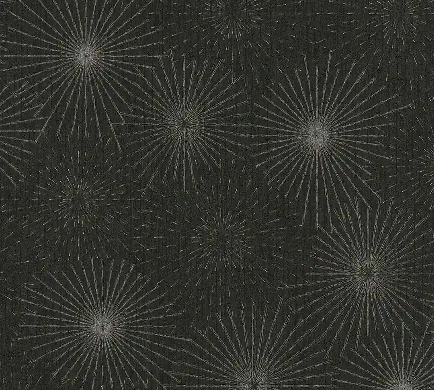 Ograniczona ilość Tapeta 38818-1 THE BoS AS Creation Tapeta Retro 50s abstrakcyjny wzór- czarny, metaliczny