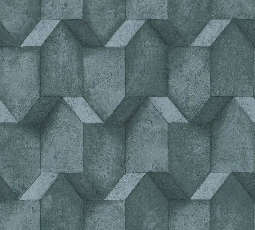 Tapeta 38827-1 THE BoS AS Creation tapeta 3d o wyglądzie betonu ze szczegółami strukturalnymi – niebieska Tylko dziś