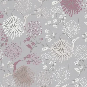 Wyprzedaż Tapeta 38900-2 House of Turnowsky AS Creation tapeta dandelion o wyglądzie cienkiego lnu – szara, biała, czerwona