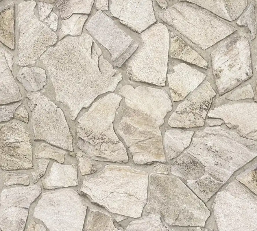 Tapeta 38931-2 Terra AS Creation Tapeta motyw muru z kamienia z efektem 3D - beż, szarość, brąz Taniej