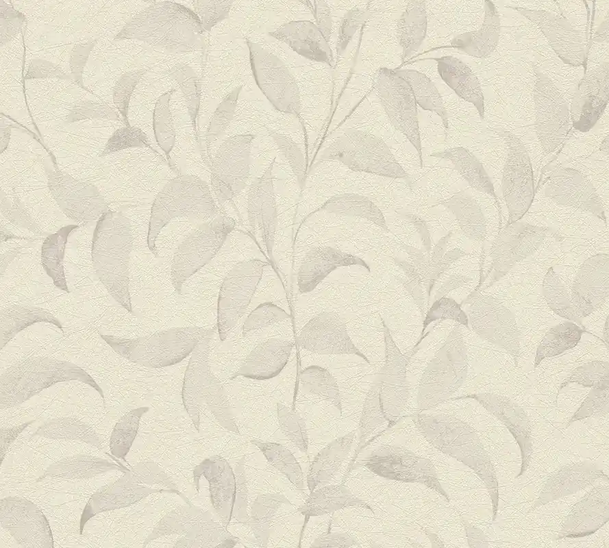 Tapeta 38962-5 Premium Wall 2 AS Creation tapeta kwiatowa z liśćmi o połyskującej fakturze – szara, srebrna Oferta