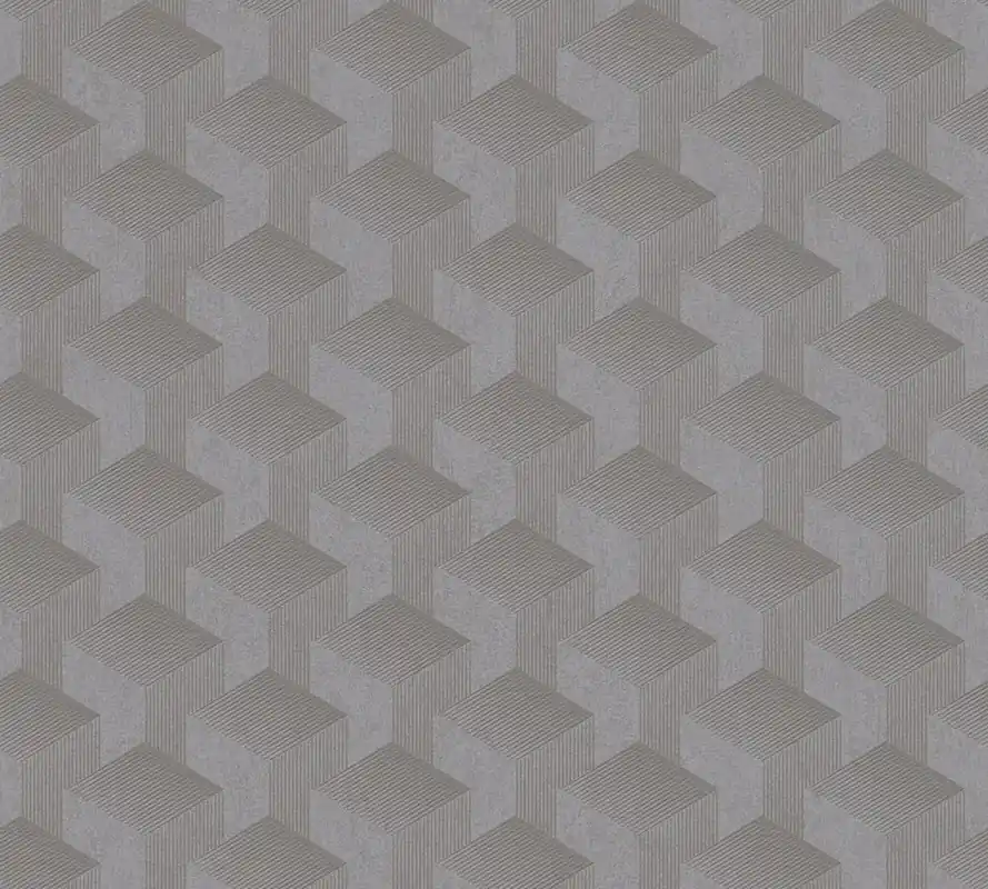 Tapeta 38963-2 Premium Wall 2 AS Creation tapeta geometryczna z grafiką 3d matowa – szara Rabat