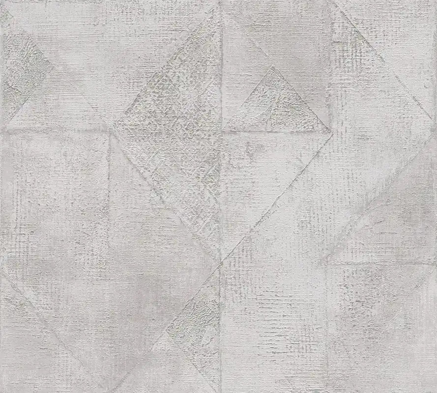 Tylko do końca tygodnia Tapeta 38976-1 Premium Wall 2 AS Creation tapeta z graficznym wzorem trójkątów metaliczna błyszcząca struktura – szara, srebrna