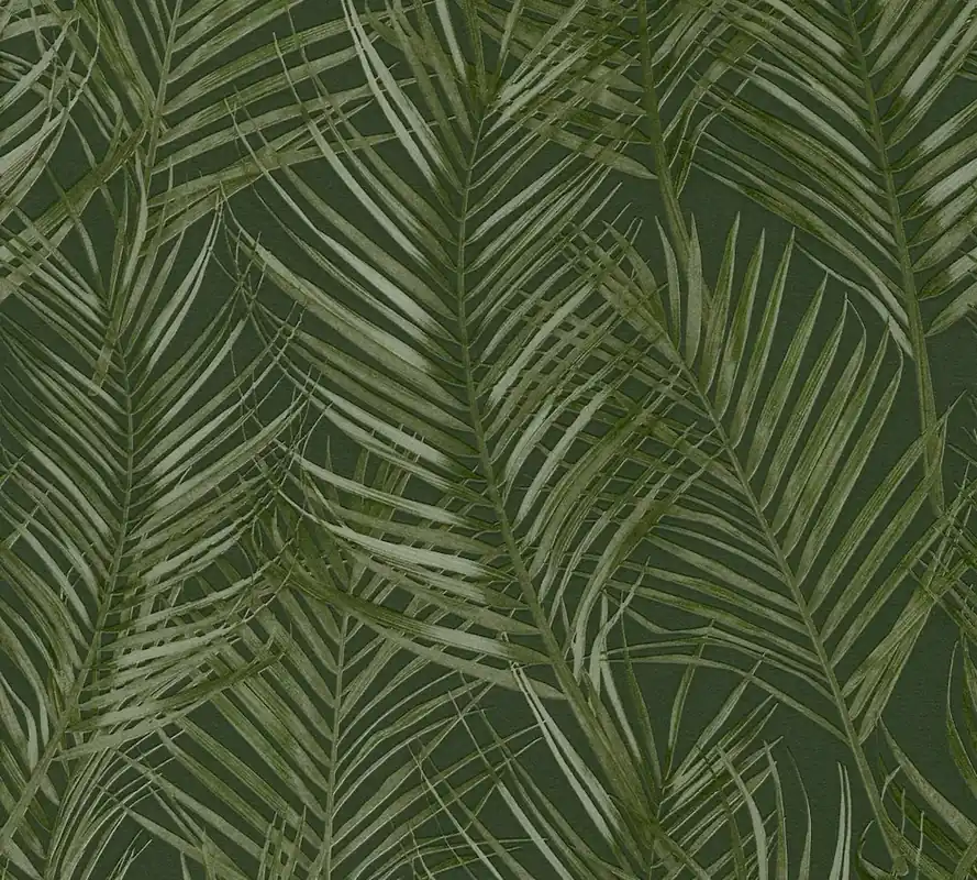Tapeta 39038-5 Attractive 2 AS Creation Tapeta flizelinowa z kwiatowym wzorem palm matowa - zielony Rabat