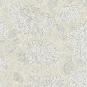Wyjątkowa oferta Tapeta 39025-2 Attractive 2 AS Creation Tapeta w kwiaty z lekkim połyskiem - beż, biel