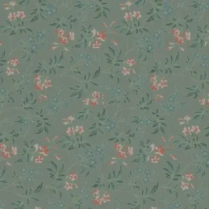Tapeta 39063-1 Art of Eden AS Creation Tapeta z kwiatami i łodygami - zieleń, pomarańcz, róż Wyjątkowa oferta