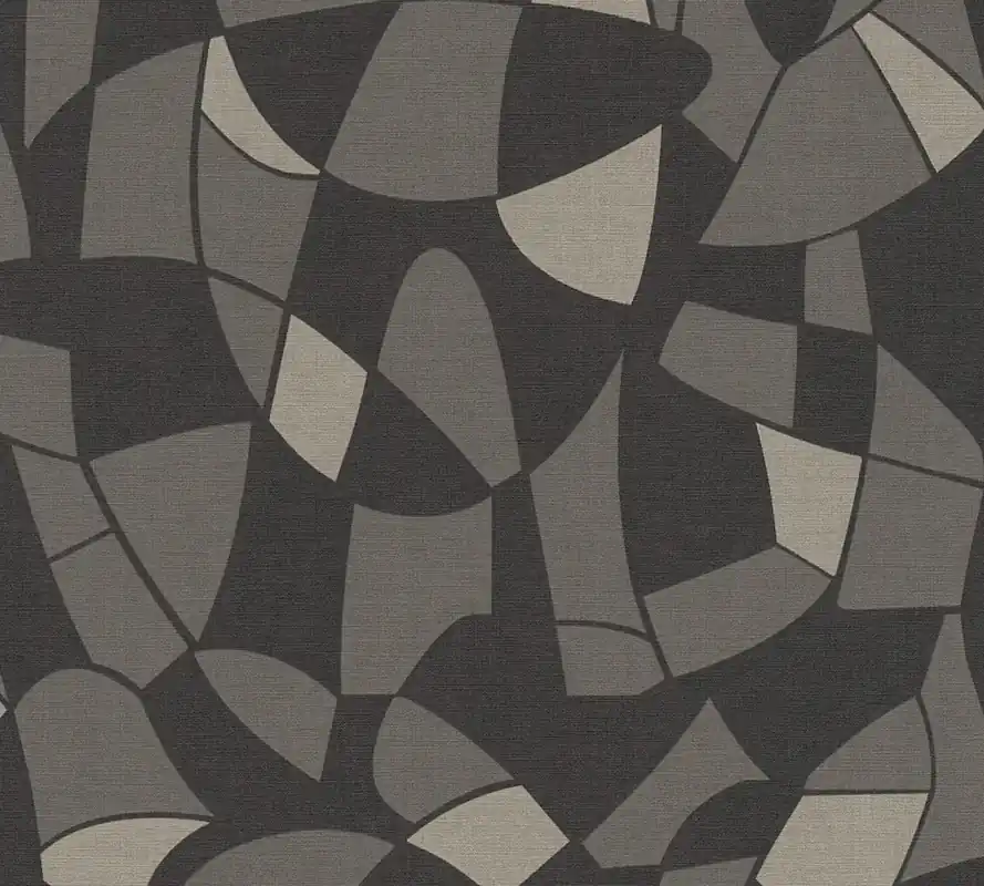 Łatwy zwrot Tapeta 39093-4 Antigua AS Creation Tapeta flizelinowa z geometrycznym wzorem - czarna