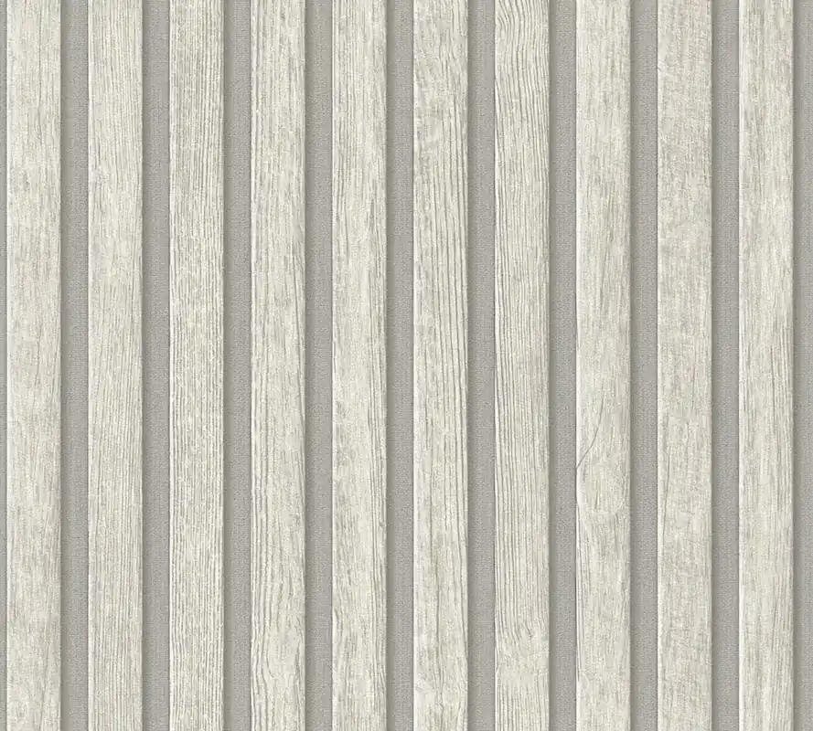 Wysoka jakość Tapeta 39109-5 PintWalls II AS Creation tapeta na flizelinie z wzorem paneli drewnianych – szara, kremowa