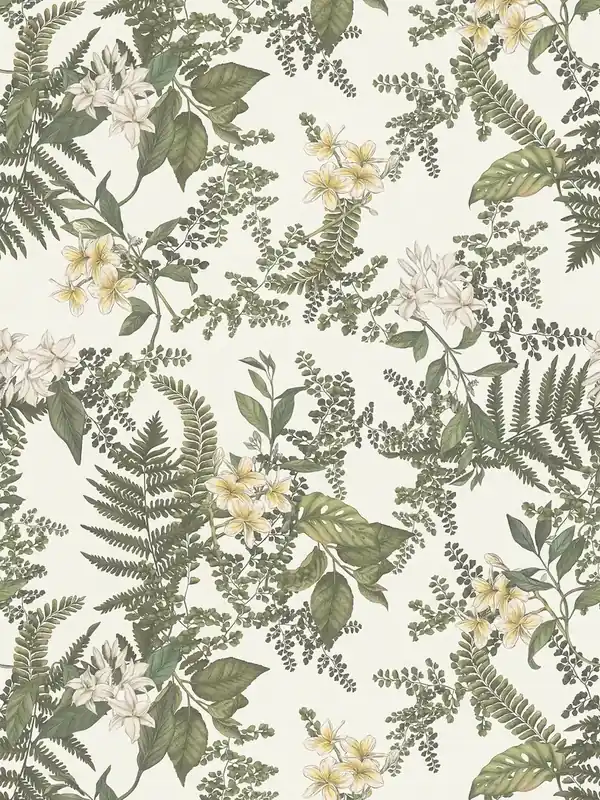 Tapeta 39424-3 A.S. Creation Drawn Into Nature tapeta kwiatowa nowoczesna z kwiatami i trawami strukturalna matowa – biała, ciemna zieleń, żółta Oferta