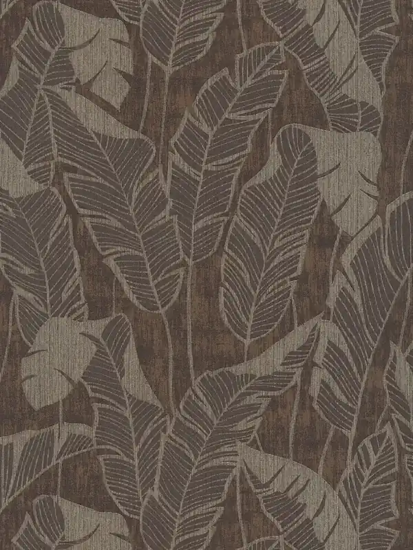 Wyjątkowa oferta Tapeta 39502-3 A.S. Creation Jade 2 tapeta z motywem kwiatowym i motywem dżungli – brąz, szarość, czerń