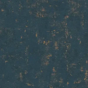 Wysoka jakość Tapeta 39513-9 A.S. Creation Jade 2 tapeta z wzorem rafii z efektami metalicznymi – granatowy, złoty