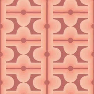 Wybór klientów Tapeta 39533-2 A.S. Creation Retro Chic abstrakcyjna, wzorzysta tapeta na flizelinie w stylu retro – czerwony, pomarańczowy